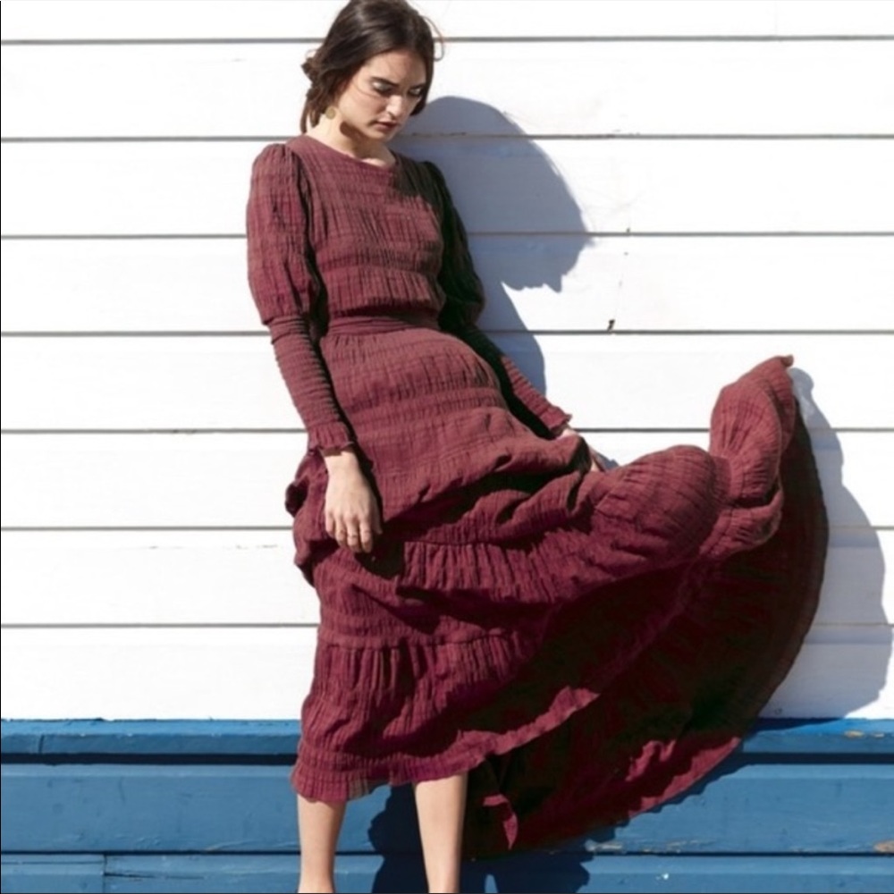 Curator SF- ruched Larkspur dress. Size Xs